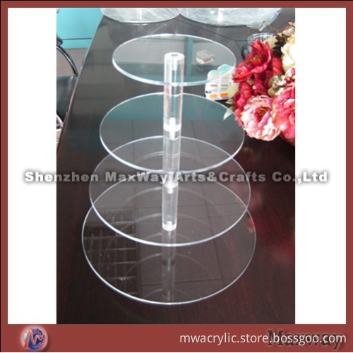 Exquisite 4 Layered Plexiglass Cupcake Stand Holder